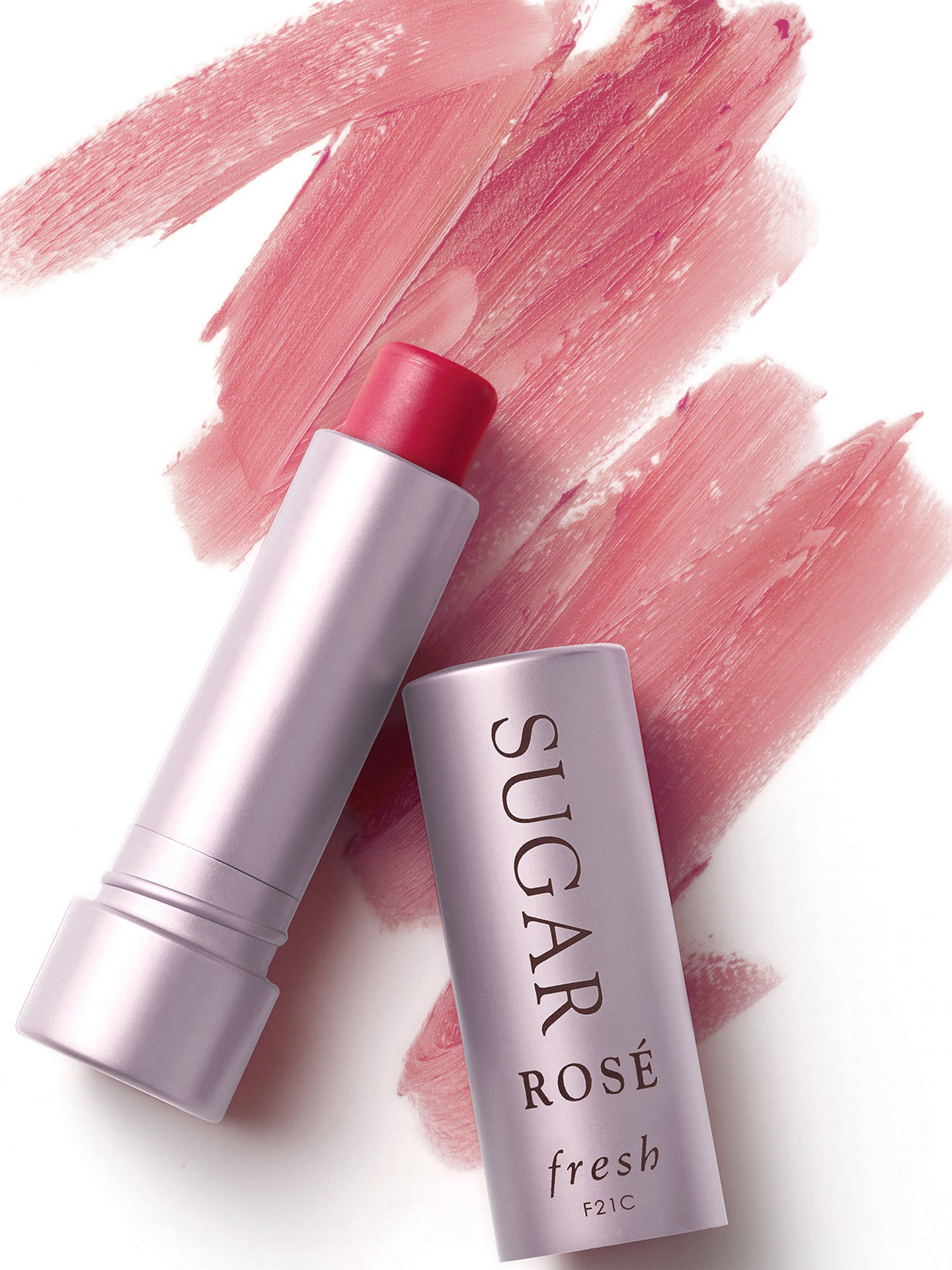 Fresh Sugar Rose Tinted Lip Treatment 2.2 g.  ลิปทินท์บำรุงริมฝีปากสูตรเข้มข้น ให้ความชุ่มชื้นและเรียบเนียนแก่ริมฝีปาก มอบความเรียบเนียนและยังช่วยป้องกันริมฝีปากจากการทำลายของแสงแดด  ด้วยส่วนผสมของน้ำตาลที่ช่วยรักษาความชุ่มชื้น, น้ำมันทรงคุณค่าที่ช่วยบำรุงริมฝีปาก, สารโพลีฟีนอลที่อุดมไปด้วย สารต่อต้านอนุมูลอิสระและค่าเอสพีเอฟที่ช่วยปกป้องริมฝีปากจากแสงแดด 